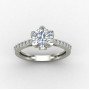 Silver Solitaire Ring with Cubic Zirconia