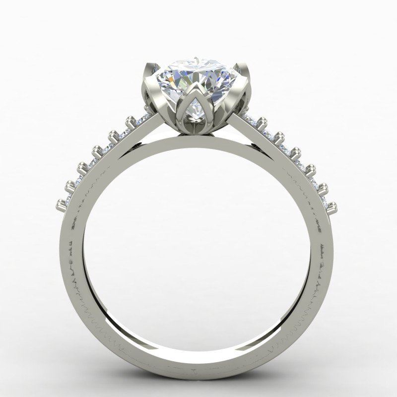 Silver Solitaire Ring with Cubic Zirconia