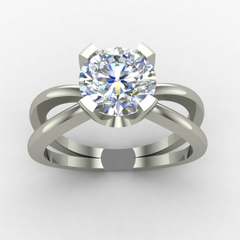 Silver Solitaire Promise Ring