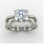 Silver Solitaire Promise Ring