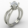 Silver Solitaire Promise Ring