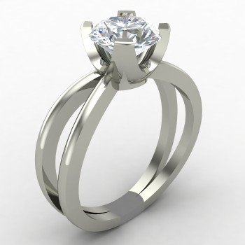 Silver Solitaire Promise Ring