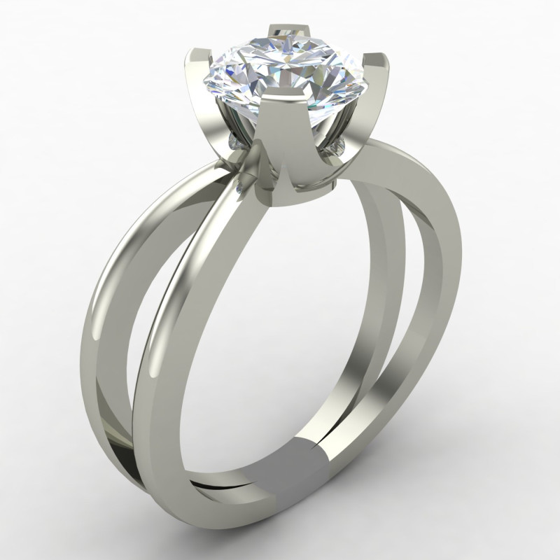 Silver Solitaire Promise Ring