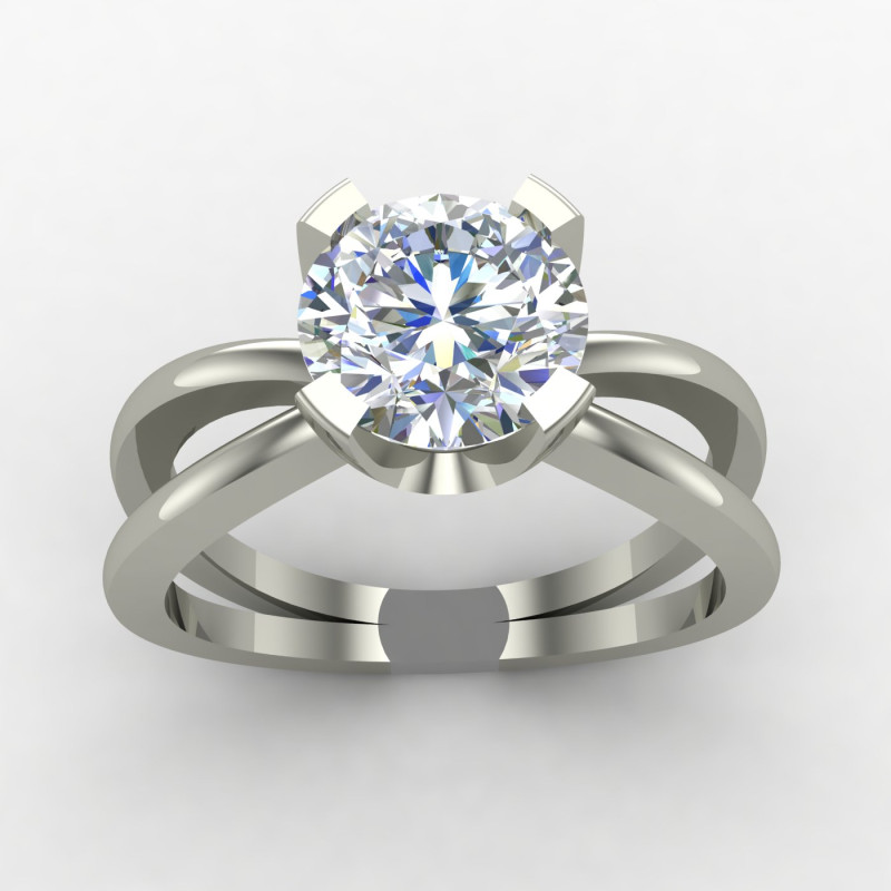 Silver Solitaire Promise Ring
