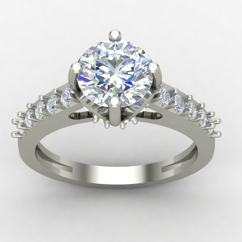 Silver Solitaire Ring
