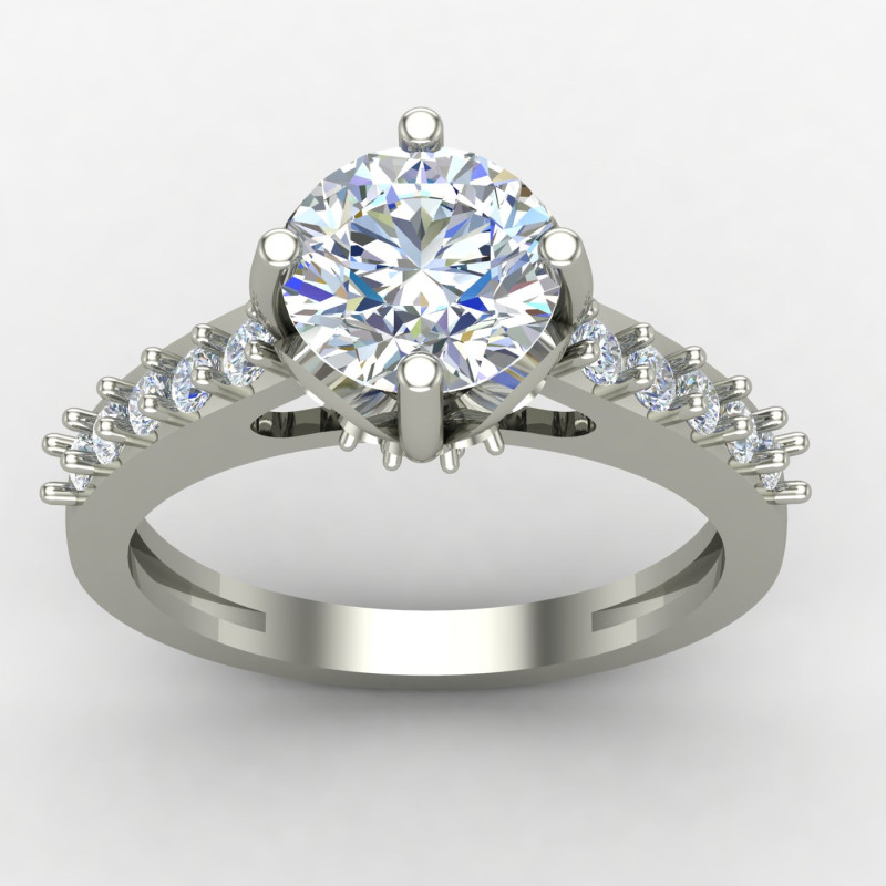 Silver Solitaire Ring