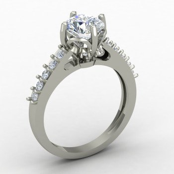 Silver Solitaire Ring