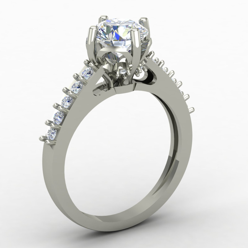 Silver Solitaire Ring