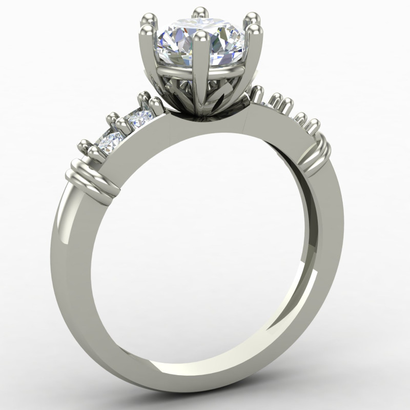 Thin Band Solitaire Engagement Ring