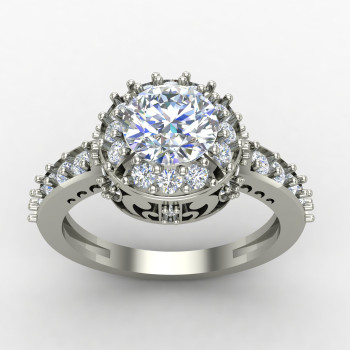 Silver Solitaire Engagement Ring Online
