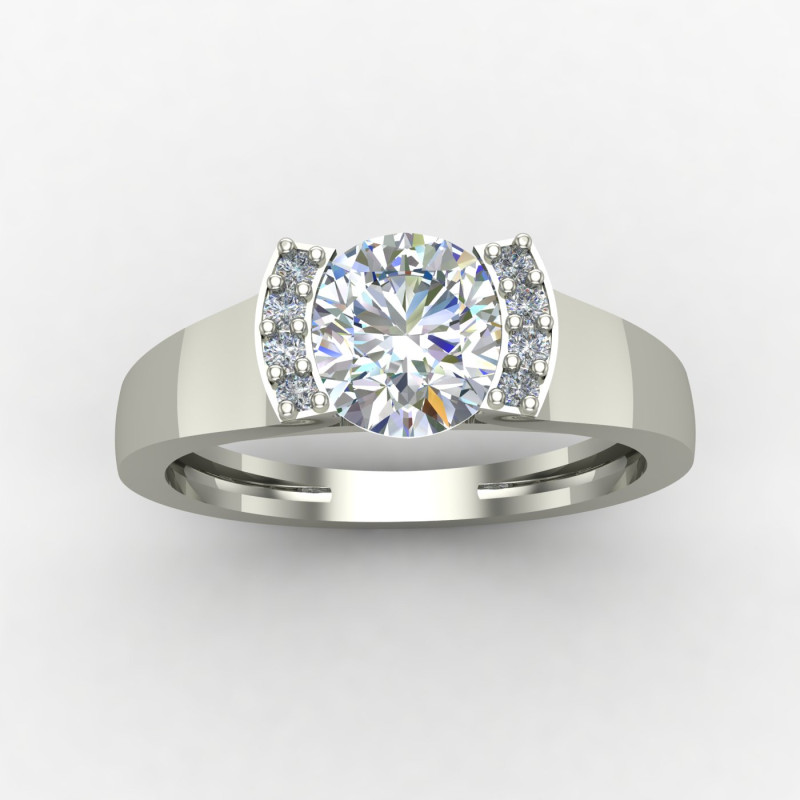 Vintage Style Solitaire Silver Ring Vintage Style Solitaire Silver Ring