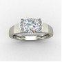 Vintage Style Solitaire Silver Ring