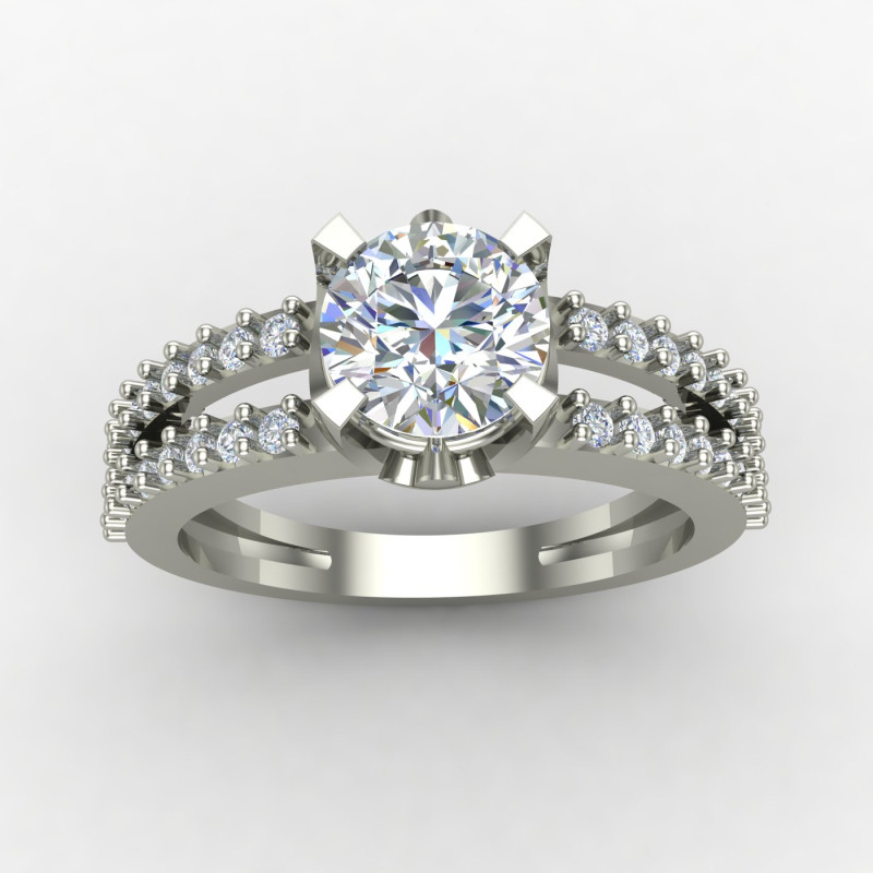Unique Handcrafted Soliyaire Silver Ring