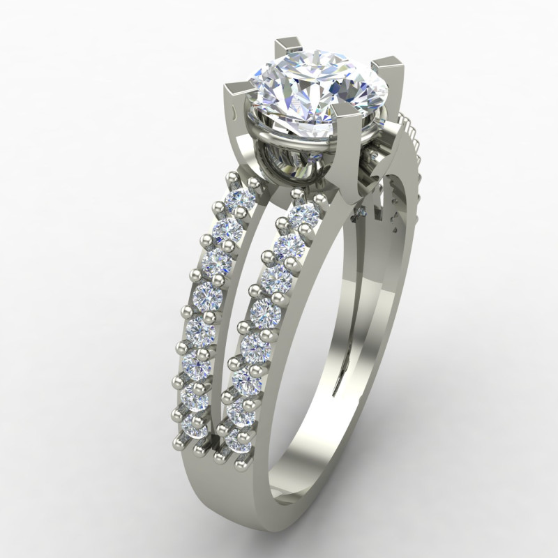 Unique Handcrafted Soliyaire Silver Ring