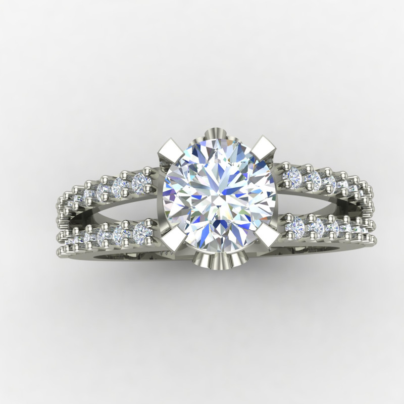 Unique Handcrafted Soliyaire Silver Ring