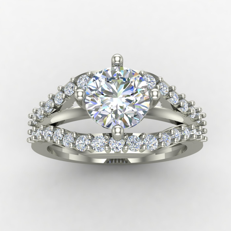 Soliyaire Silver Ring with Cubic Zirconia Stone