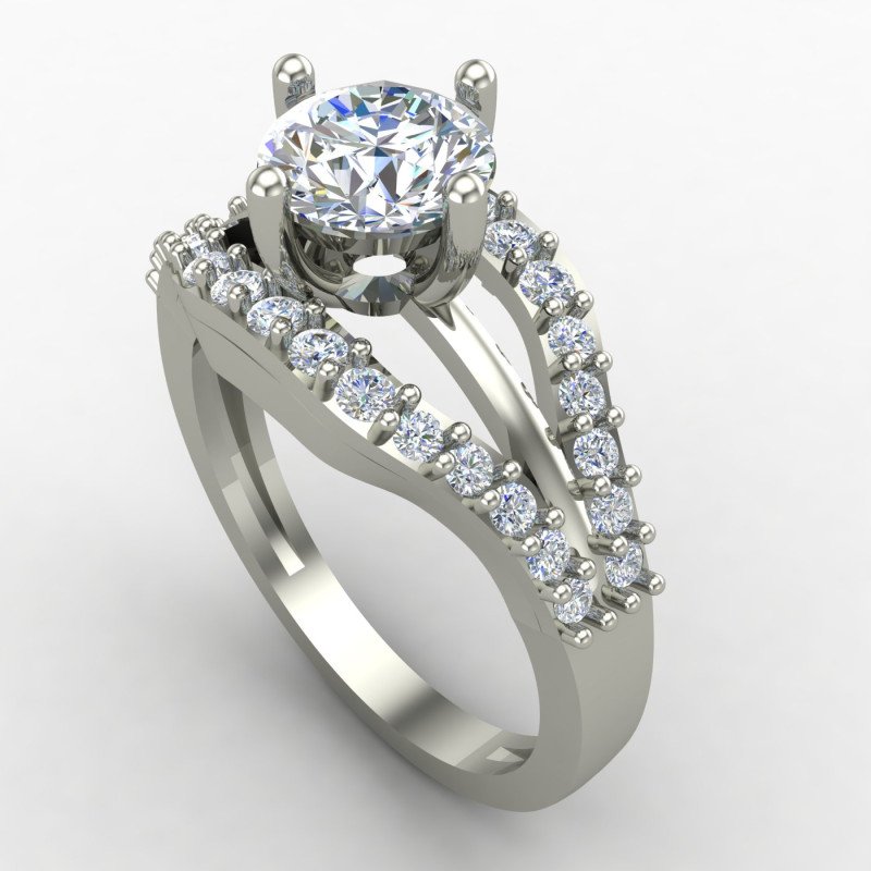 Soliyaire Silver Ring with Cubic Zirconia Stone