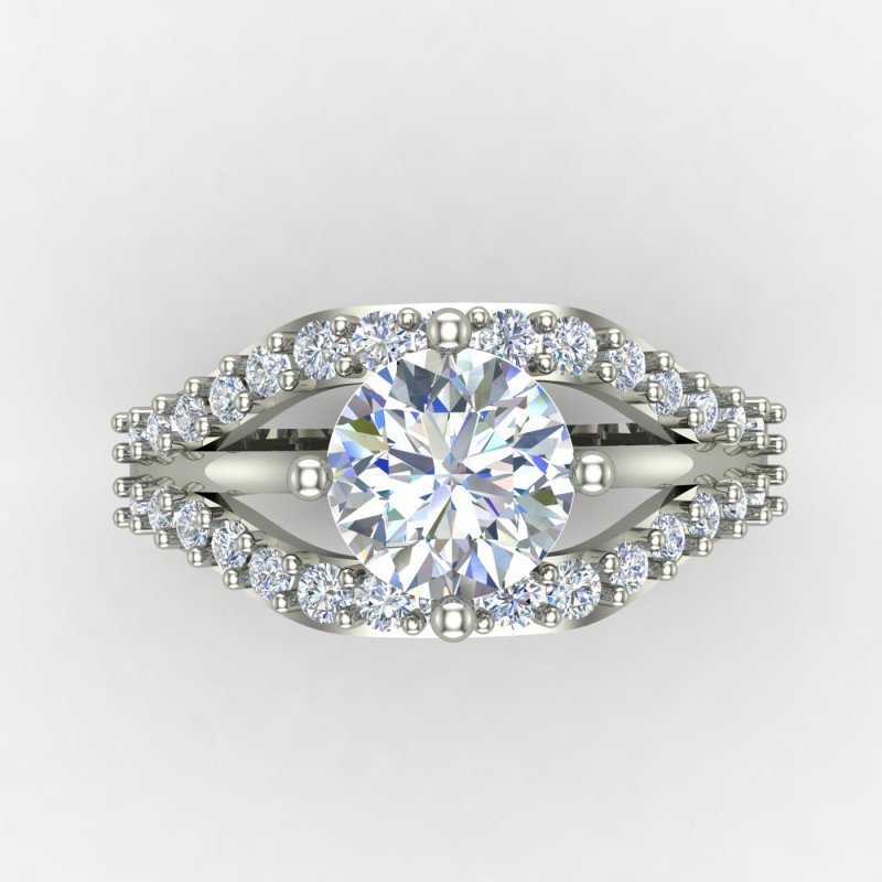 Soliyaire Silver Ring with Cubic Zirconia Stone