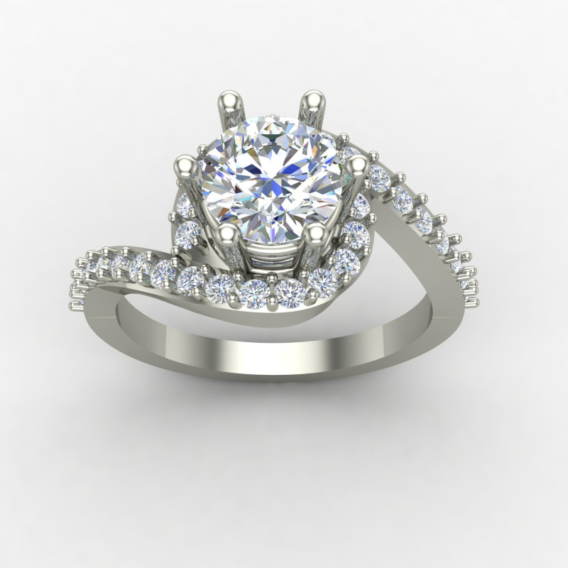 Cross Solitaire Ring Cross Solitaire Ring