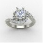 Cross Solitaire Ring