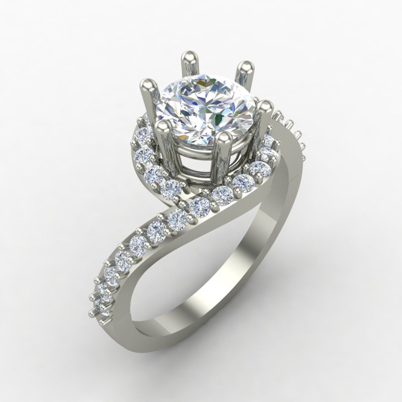 Cross Solitaire Ring Cross Solitaire Ring