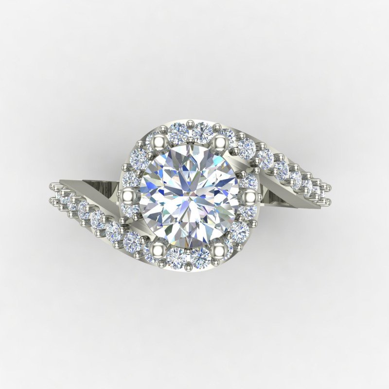 Cross Solitaire Ring Cross Solitaire Ring