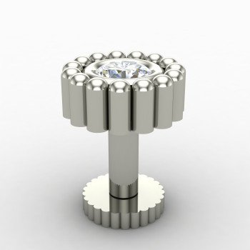 Sterling Silver Screw Nose Pin India Sterling Silver Screw Nose Pin India