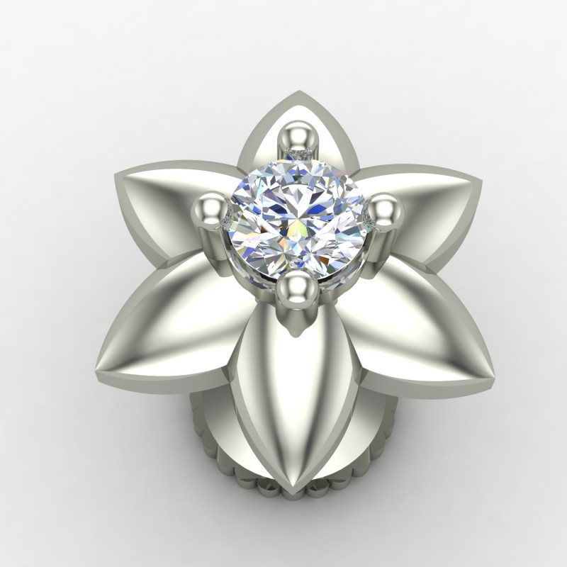Star Screw Silver Nose Pin