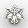 Star Screw Silver Nose Pin