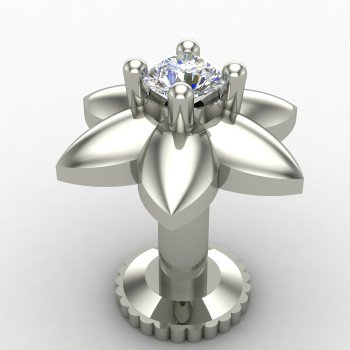 Star Screw Silver Nose Pin Star Screw Silver Nose Pin