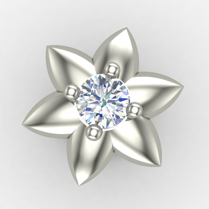 Star Screw Silver Nose Pin