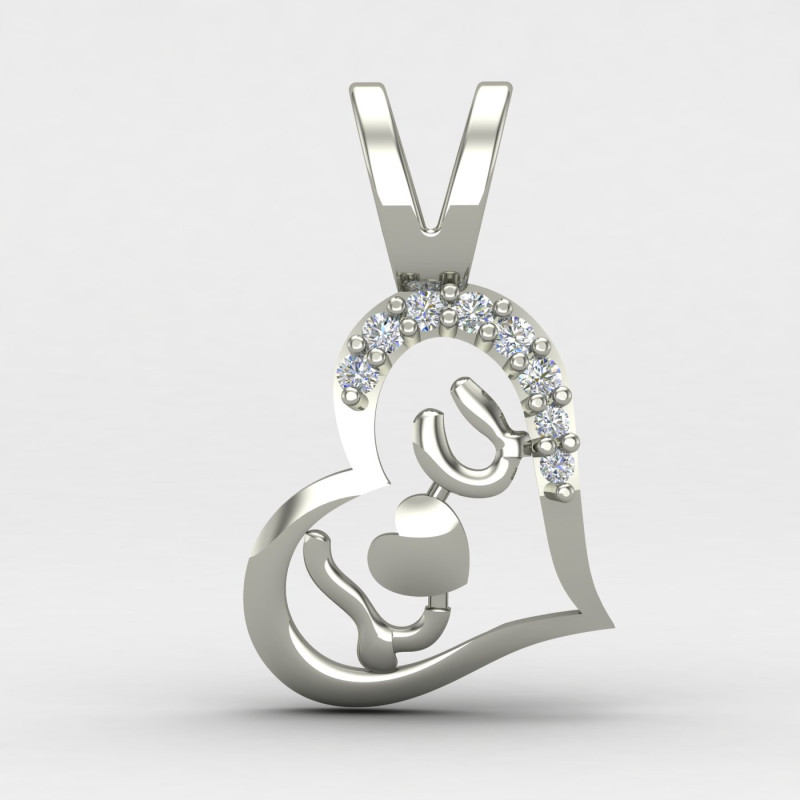 I Love U Heart Pendant