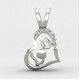 I Love U Heart Pendant