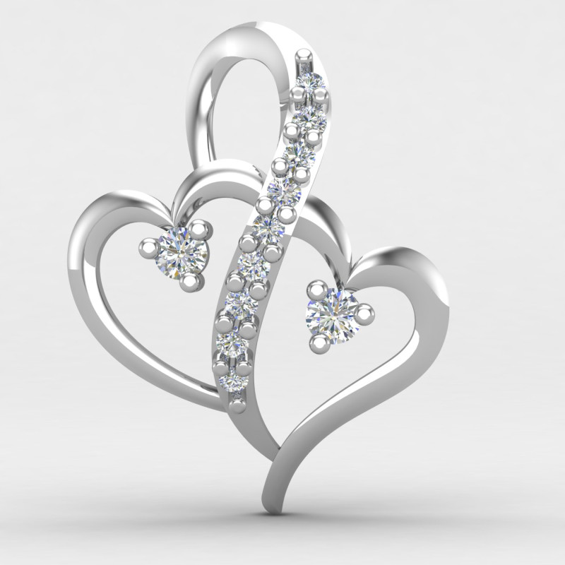 Double Heart Stylist Pendant Double Heart Stylist Pendant