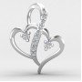 Double Heart Stylist Pendant