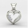 Three Stone Heart Pendant