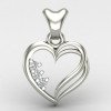 Three Stone Heart Pendant