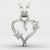 Women Heart Silver Pendant