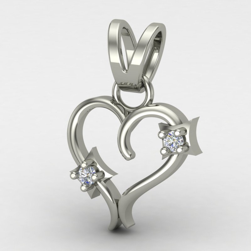 Women Heart Silver Pendant