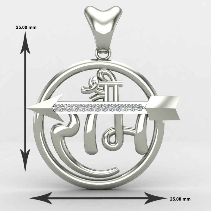 Arrow Shree Ram Pendant Arrow Shree Ram Pendant
