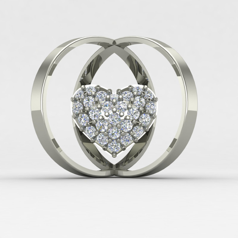Round Heart Silver Pendant Round Heart Silver Pendant