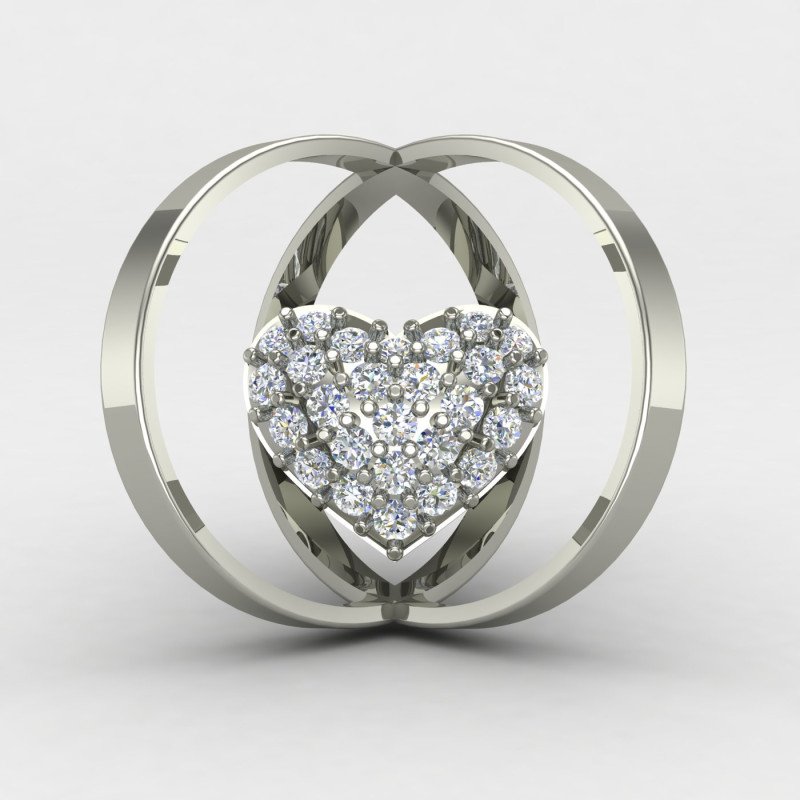 Round Heart Silver Pendant Round Heart Silver Pendant