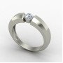 Wedding Silver Solitaire Ring