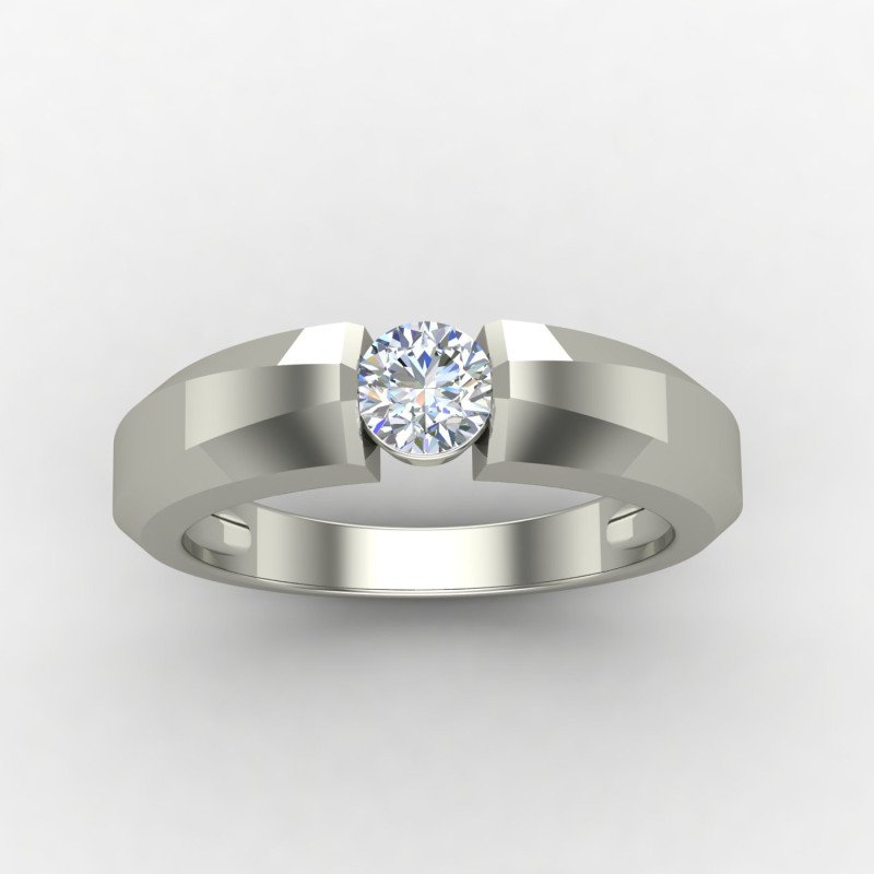 Wedding Silver Solitaire Ring Wedding Silver Solitaire Ring