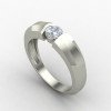 Wedding Silver Solitaire Ring Wedding Silver Solitaire Ring