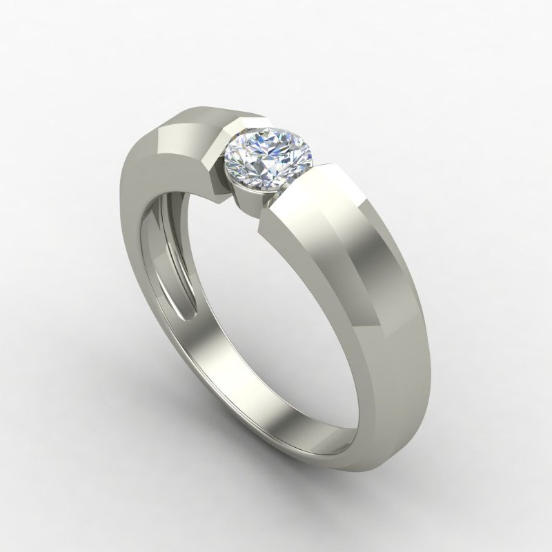 Wedding Silver Solitaire Ring Wedding Silver Solitaire Ring