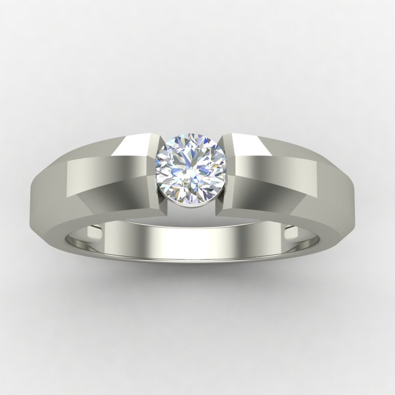 Wedding Silver Solitaire Ring Wedding Silver Solitaire Ring