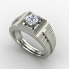 Men Silver Solitaire Ring Men Silver Solitaire Ring