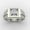 Men Silver Solitaire Ring Men Silver Solitaire Ring