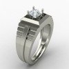 Men Silver Solitaire Ring Men Silver Solitaire Ring